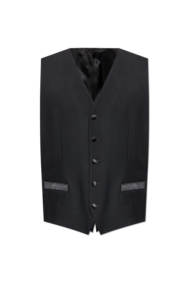 Dolce & Gabbana Purple Wool Dress Formal Waistcoat Vest main image 1